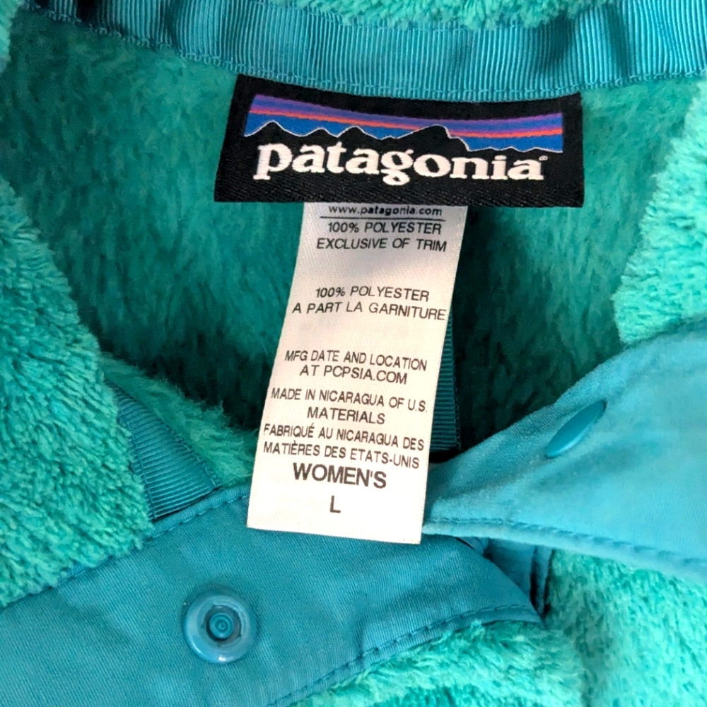 EUC (Like New) Women's Lightweight Synchilla Snap-T Fleece Pullover Teal Large - Picture 3 of 4